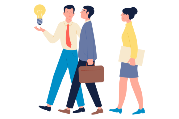 Download Corporate Worker Present Idea to Office - Corporate Collection