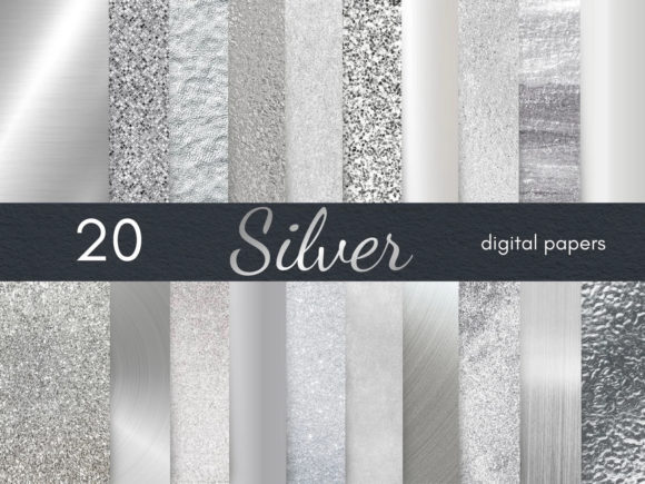 Download Silver Digital Papers. Metallic Textures - Textures Collection